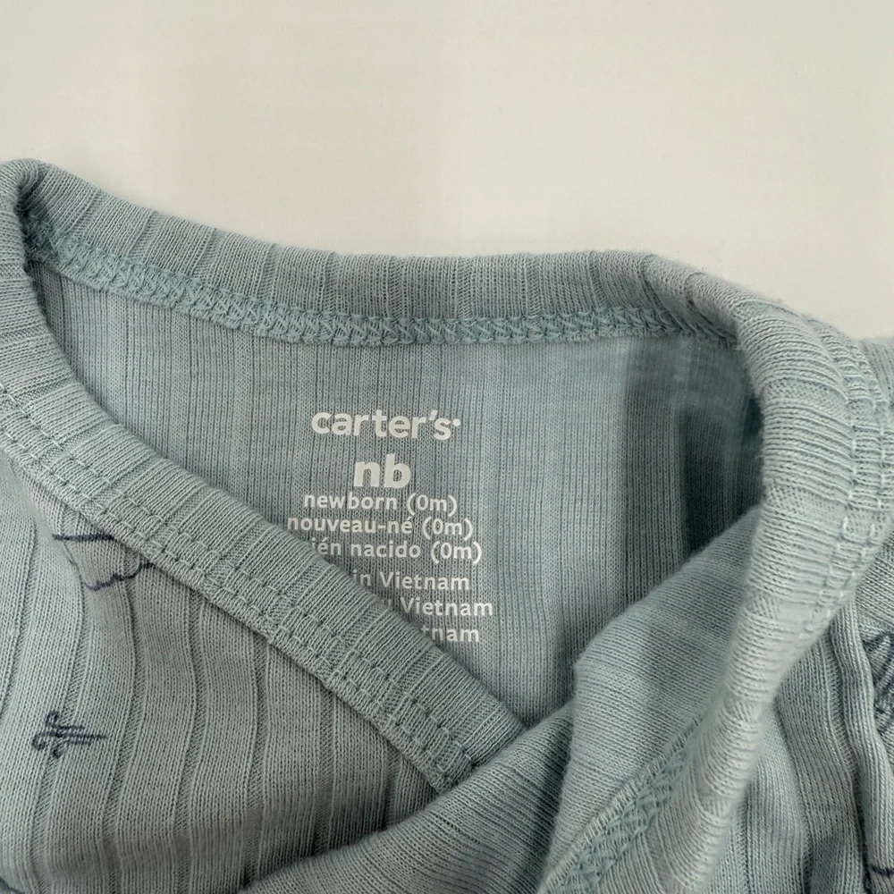 Carter’s 3-Piece Side-Snap Top & Pant Set - Baby Unisex Blue Newborn